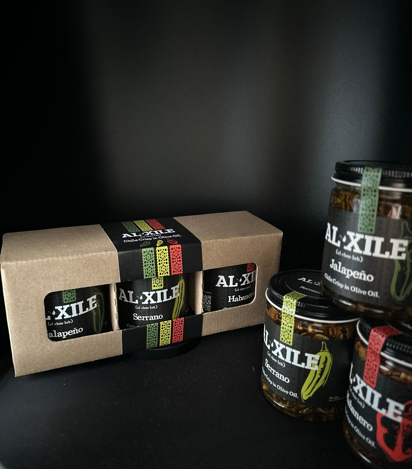 AL XILE Crisp 3-Pack  Option - Chile Crisp in Olive Oil Gift Box